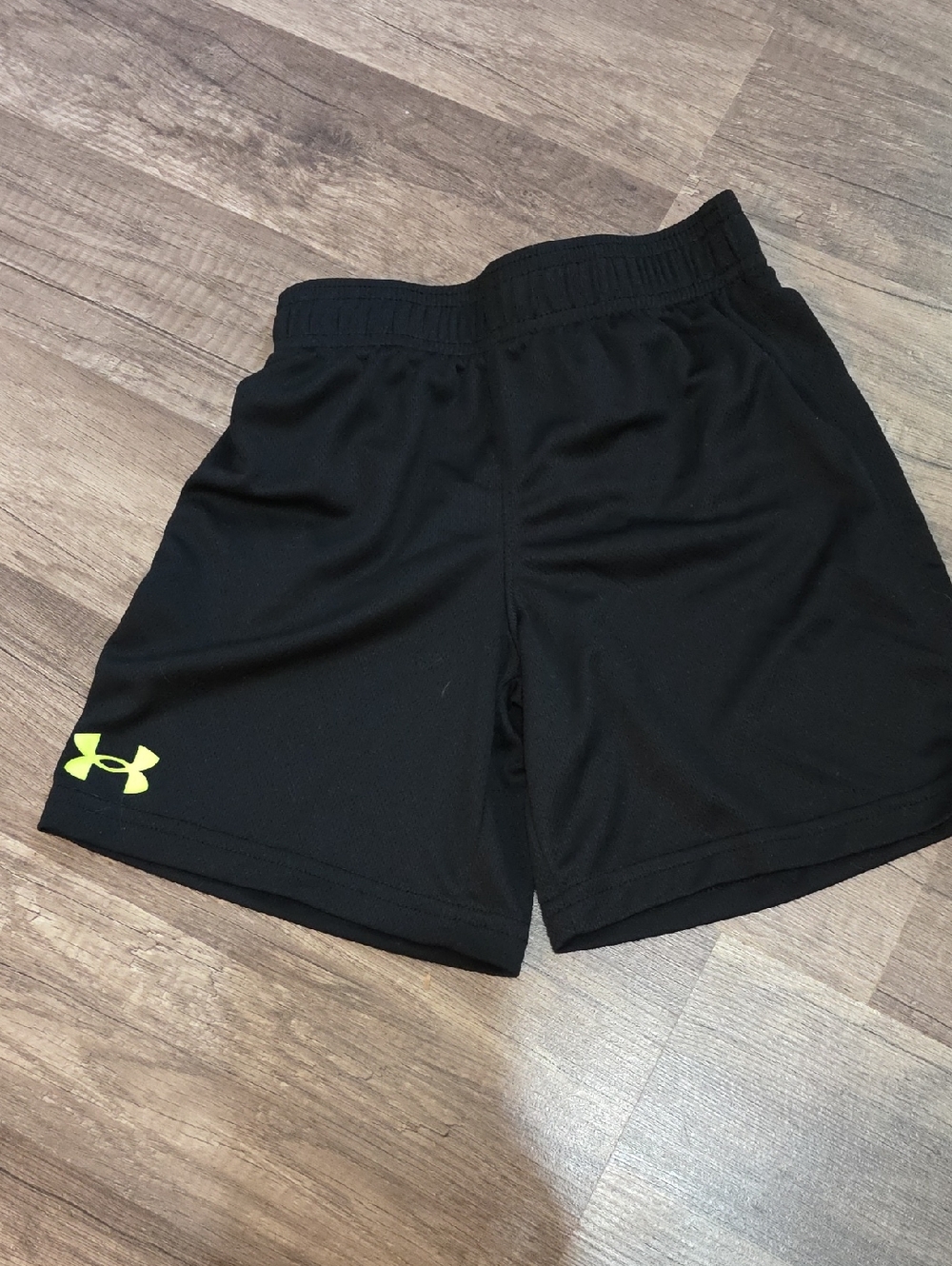 Under Armour Black Shorts with Neon Yellow Logo